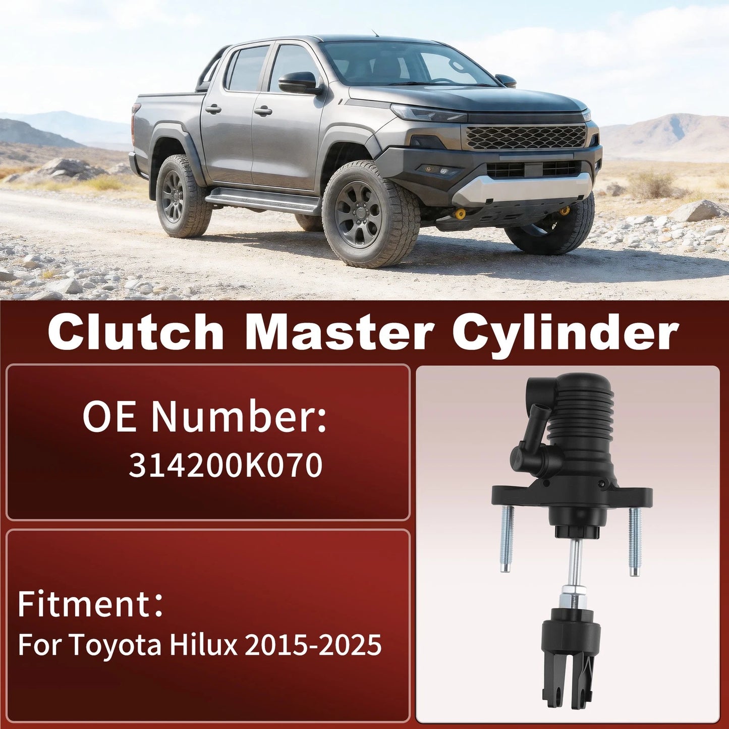 Clutch Master Cylinder for Toyota Hilux (2015–2025) 314200K070