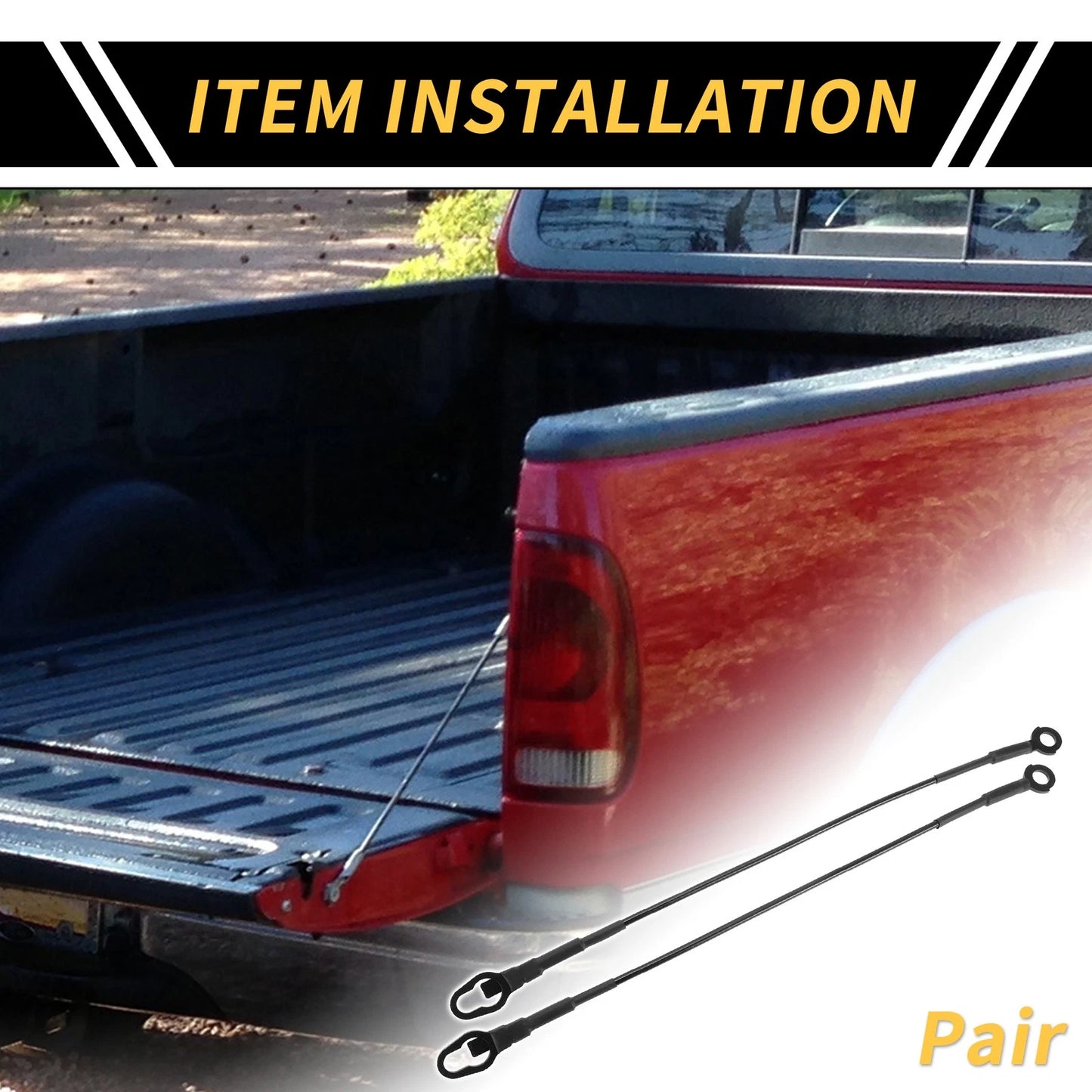 2X Tailgate Cables for Ford F-150 F-250 F-350 (1997–2023)
