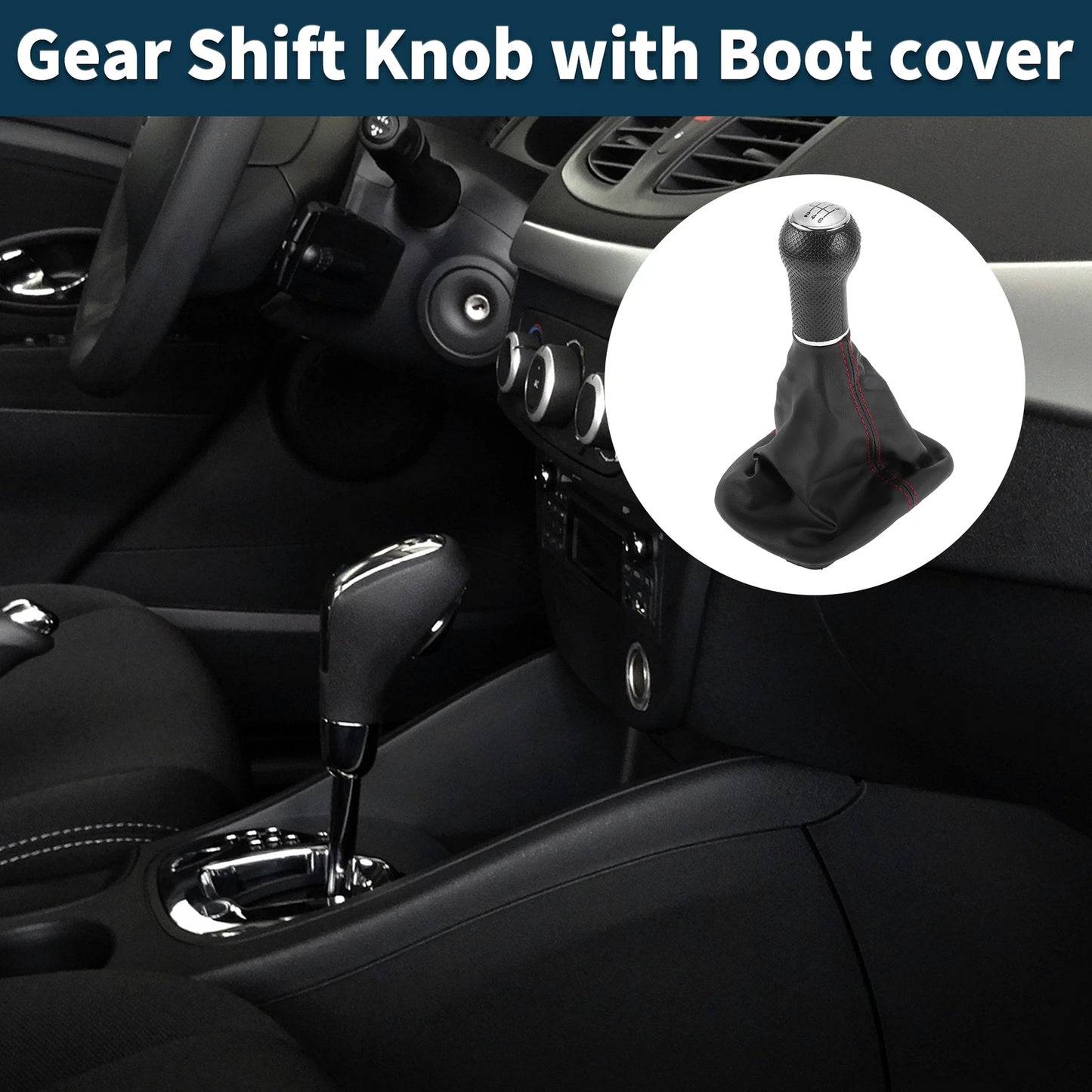 6 Speed Gear Shifter Knob with Cover No. 1J0711113C for Volkswagen Golf