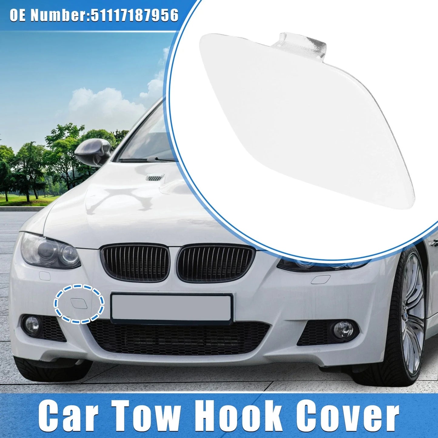 Tow Hook Eye Hole Cover Cap for BMW E92 Coupe E93 (2007 - 2010)