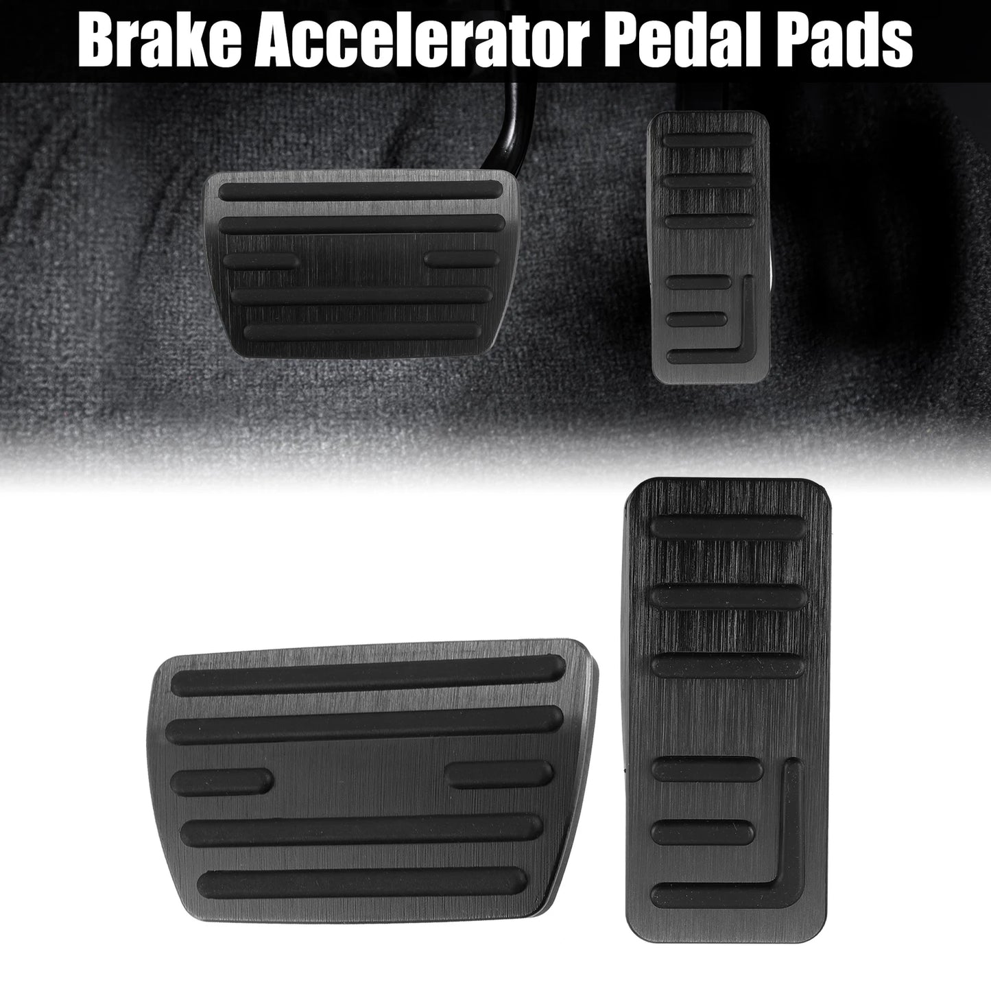 2 Pcs Foot Pedal Cover Non-Slip Metal for Honda HR-V Vezel (2014–2021)