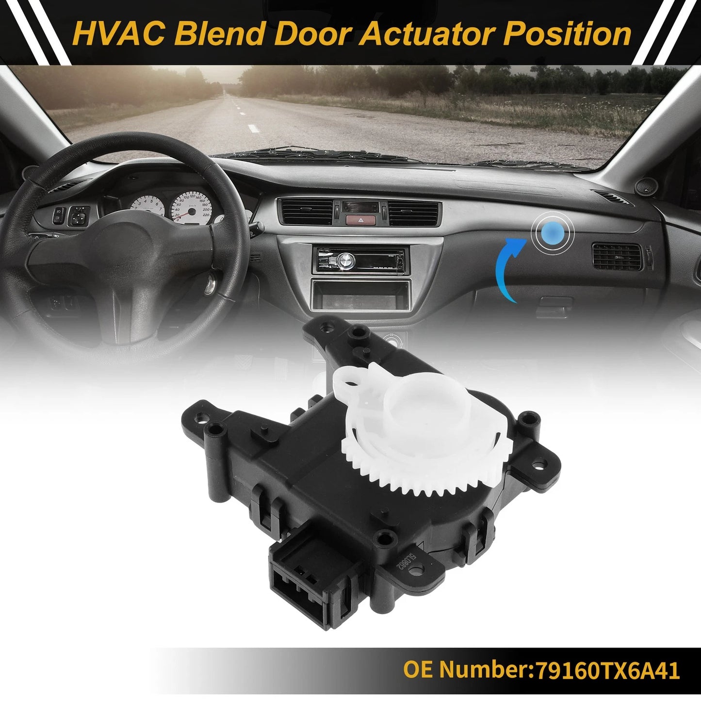 HVAC Heater Blend Door Actuator for Honda Accord (No. 79160TX6A41)