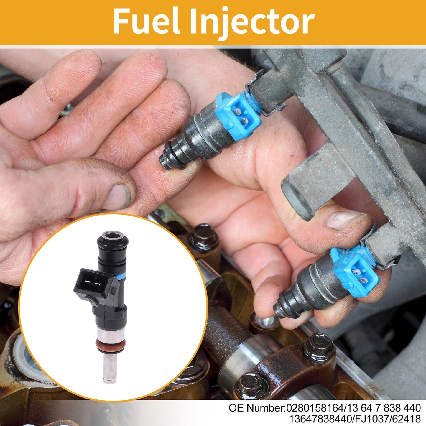 Fuel Injector No.0280158164 for BMW M3 3 Series E90 E92 E93 (2007–2013)