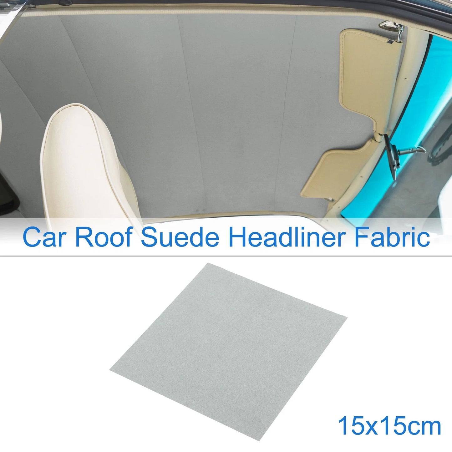 150G Suede Fabric Headliner for Car Roof Repair - Light Gray (5.9"x5.9")