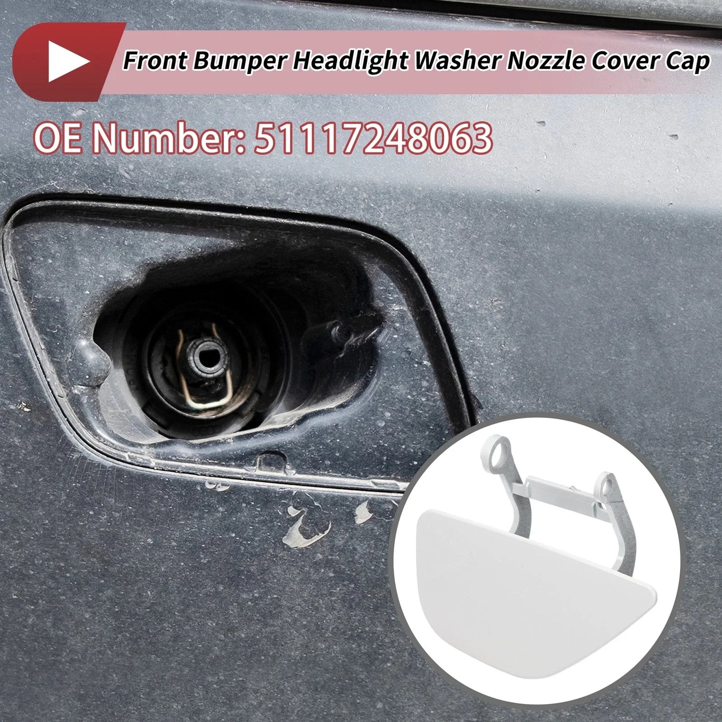 Front Left Washer Nozzle Cover Cap for BMW 535i GT (2010 - 2017)