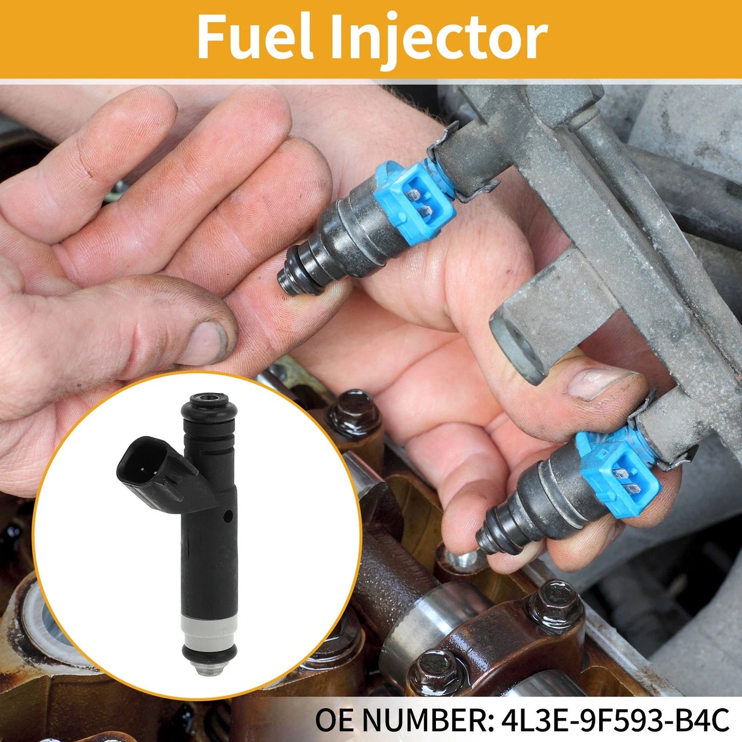 Fuel Injector No.4L3E-9F593-B4C for Ford F150 4.6L (2004–2008)