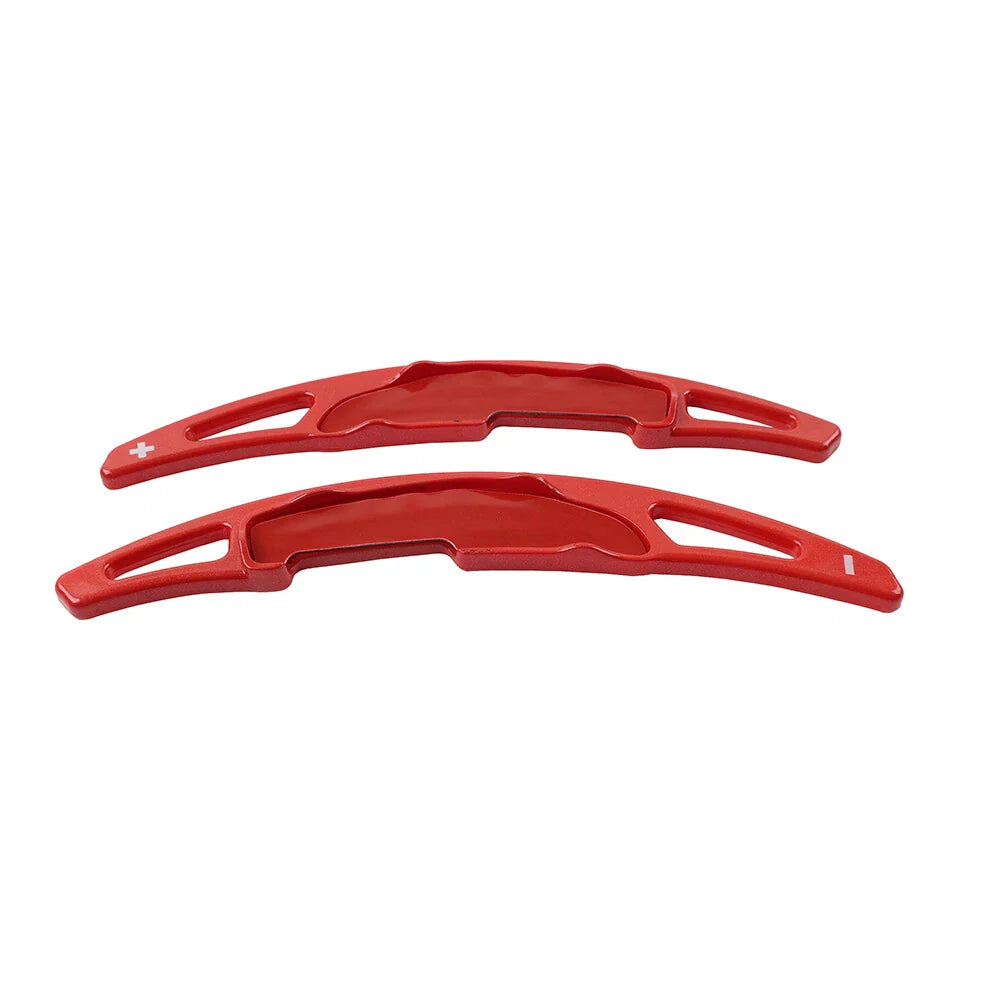 Red Steering Wheel Paddle Shifter Extensions for BMW M2 M3 M4 M5 M6 X5M X6M