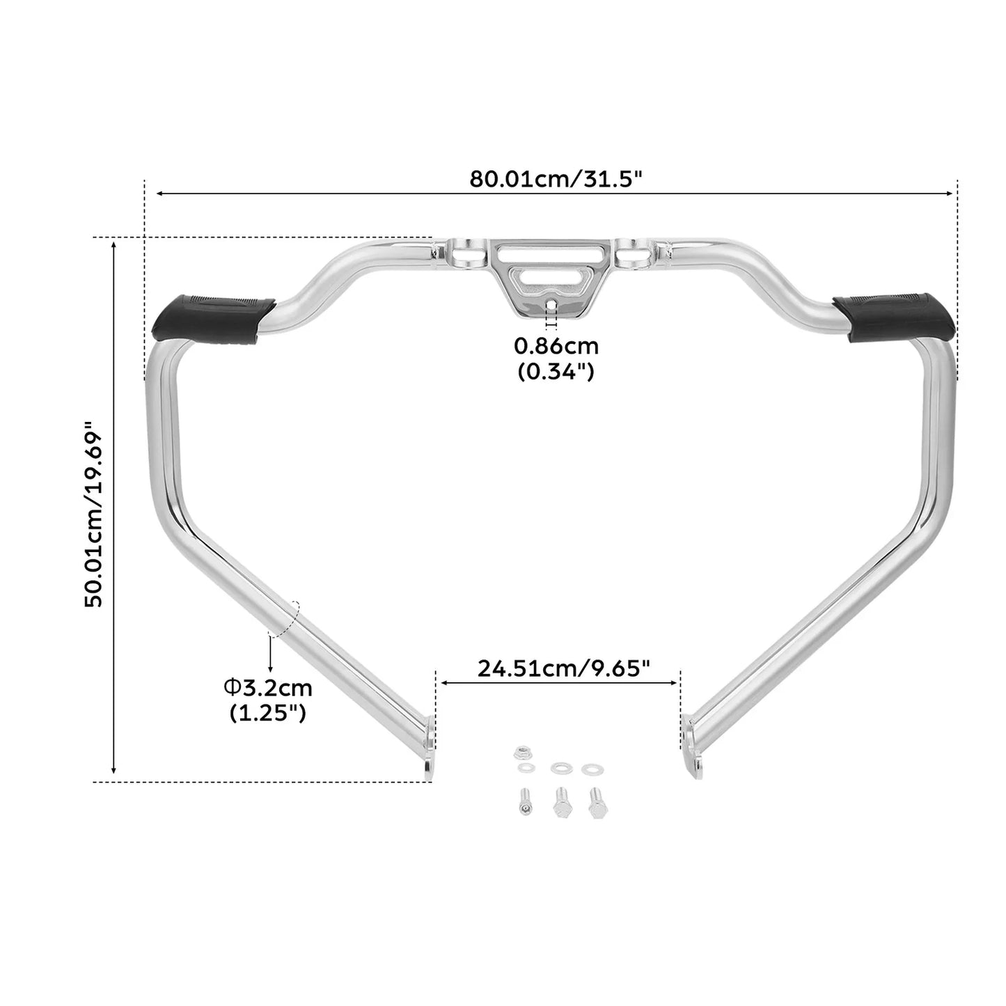 Mustache Engine Guard Crash Bar for Harley Softail Fat Boy (2018-2024)