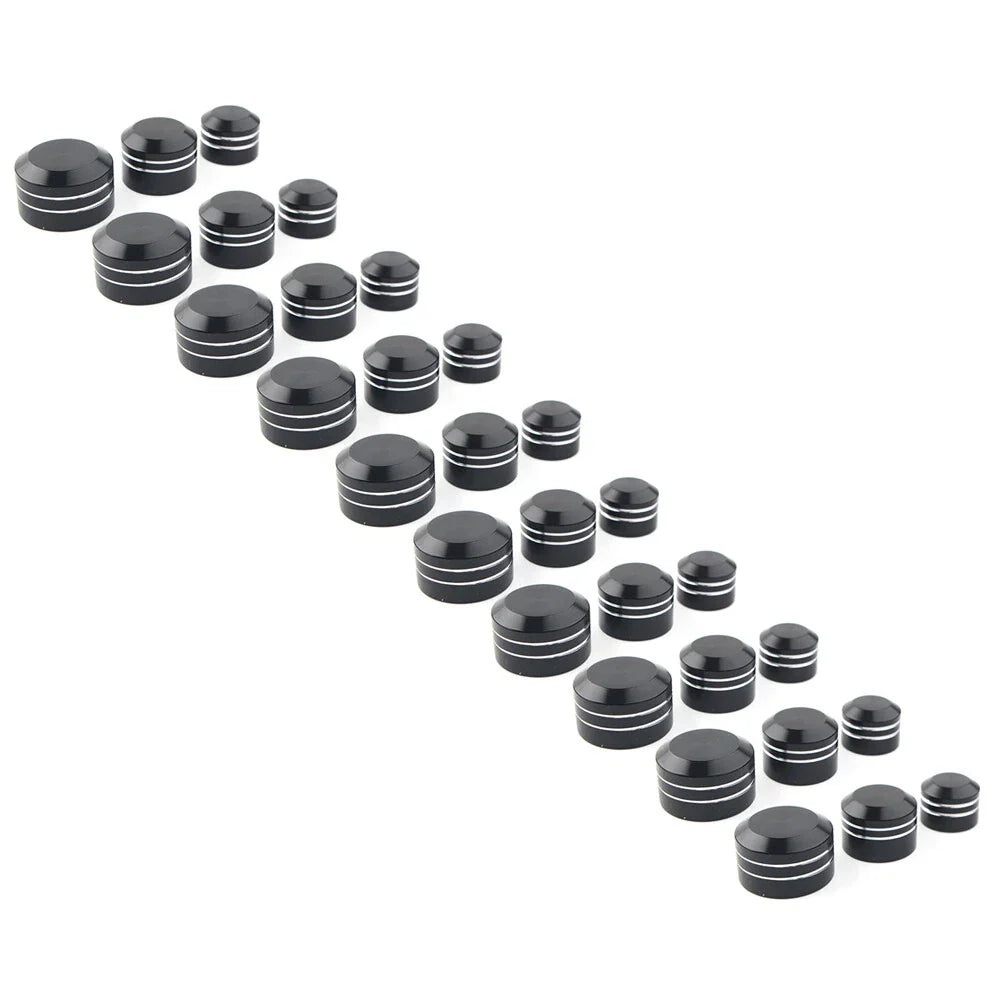 10 x Black CNC Inner 9/11/13mm Motor Bolt Topper Caps for Harley
