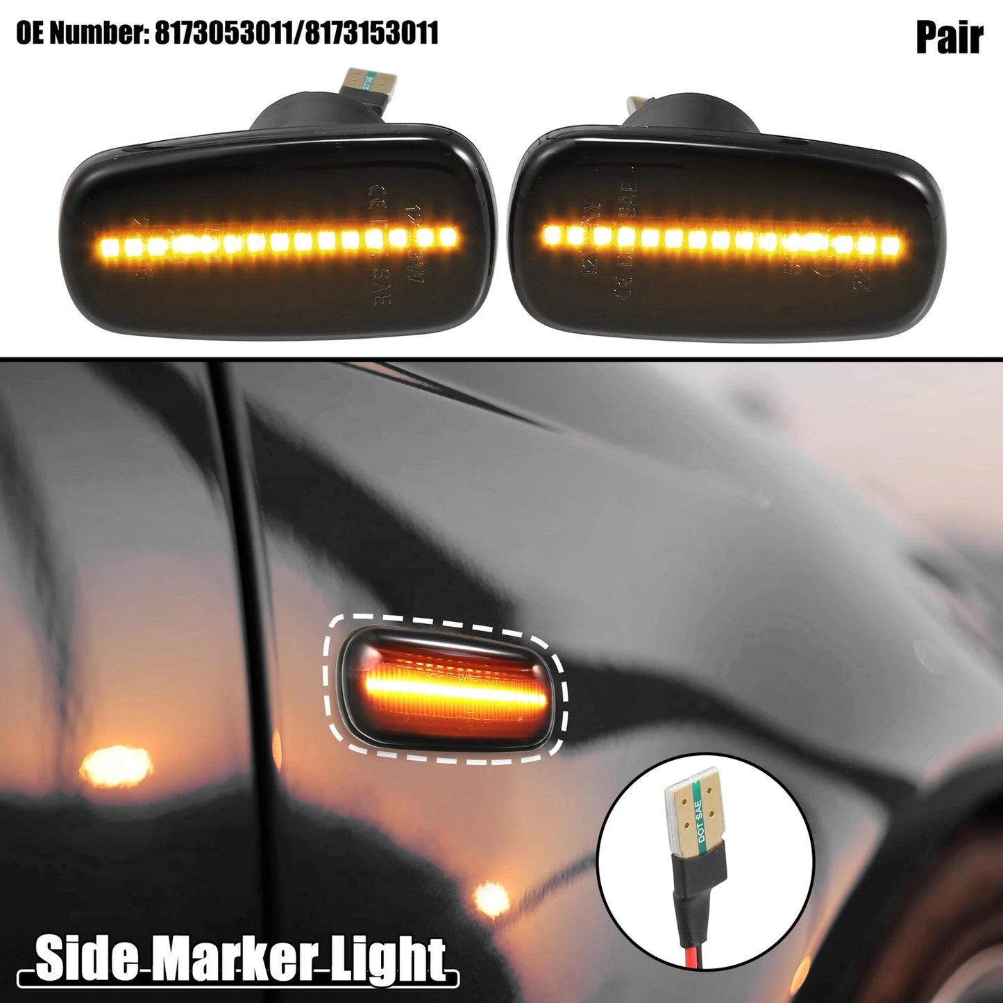 Pair Side Marker Light NO. 8173053011/8173153011 for Toyota Altezza (1998–2005)