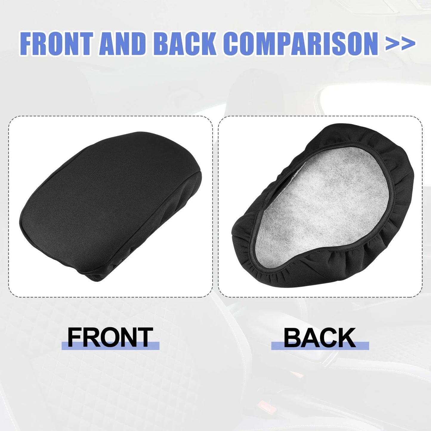 Car Center Console Armrest Cover for Chevrolet Equinox (2018-2023) Black