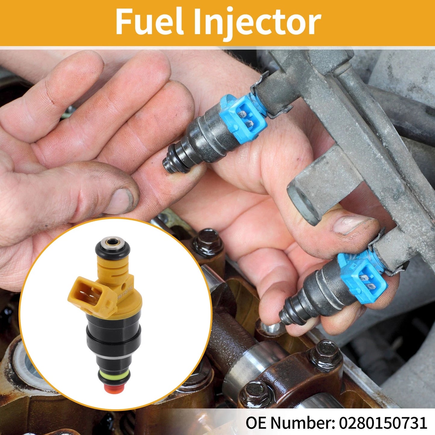 1 Pc Fuel Injector No.028015073 for Porsche 911 964 (1989–1994)