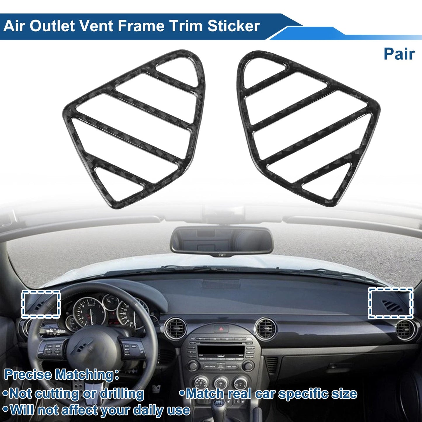 Air Condition Outlet Vent Trim Cover Frame for Mazda MX5 Miata (2006–2015)