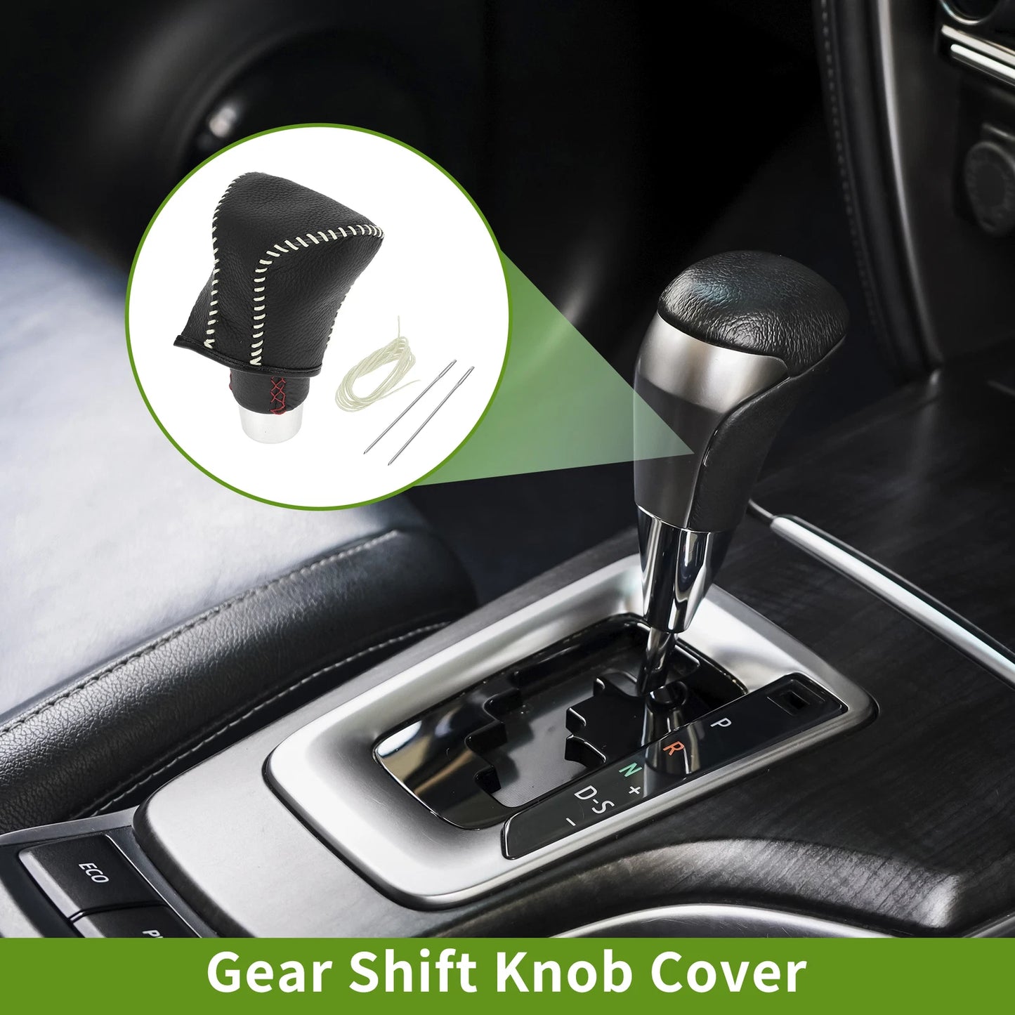 1 Pc Gear Shift Knob Cover for Lexus ES300h (2018–2023) Pebbled Black Beige