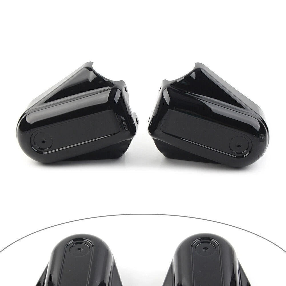 Chrome Saddlebag Guard Latch Cover w/Red Reflectors for Harley Touring (1993–2013)