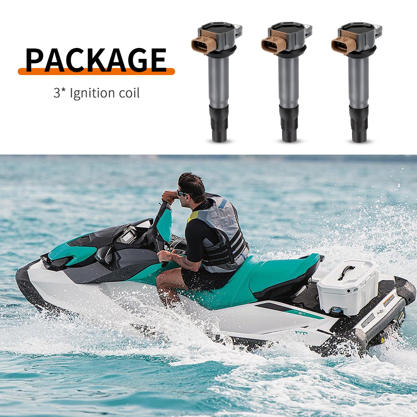 3X Ignition Coil Stick for Sea-Doo GTI 90 130 155 SE (2018–2023)