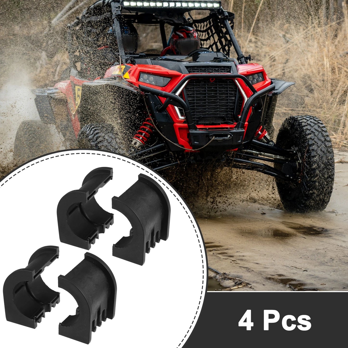 Set of 4 Upper Steering Bushings for Polaris Sportsman 400 500 600 700 800 5438903