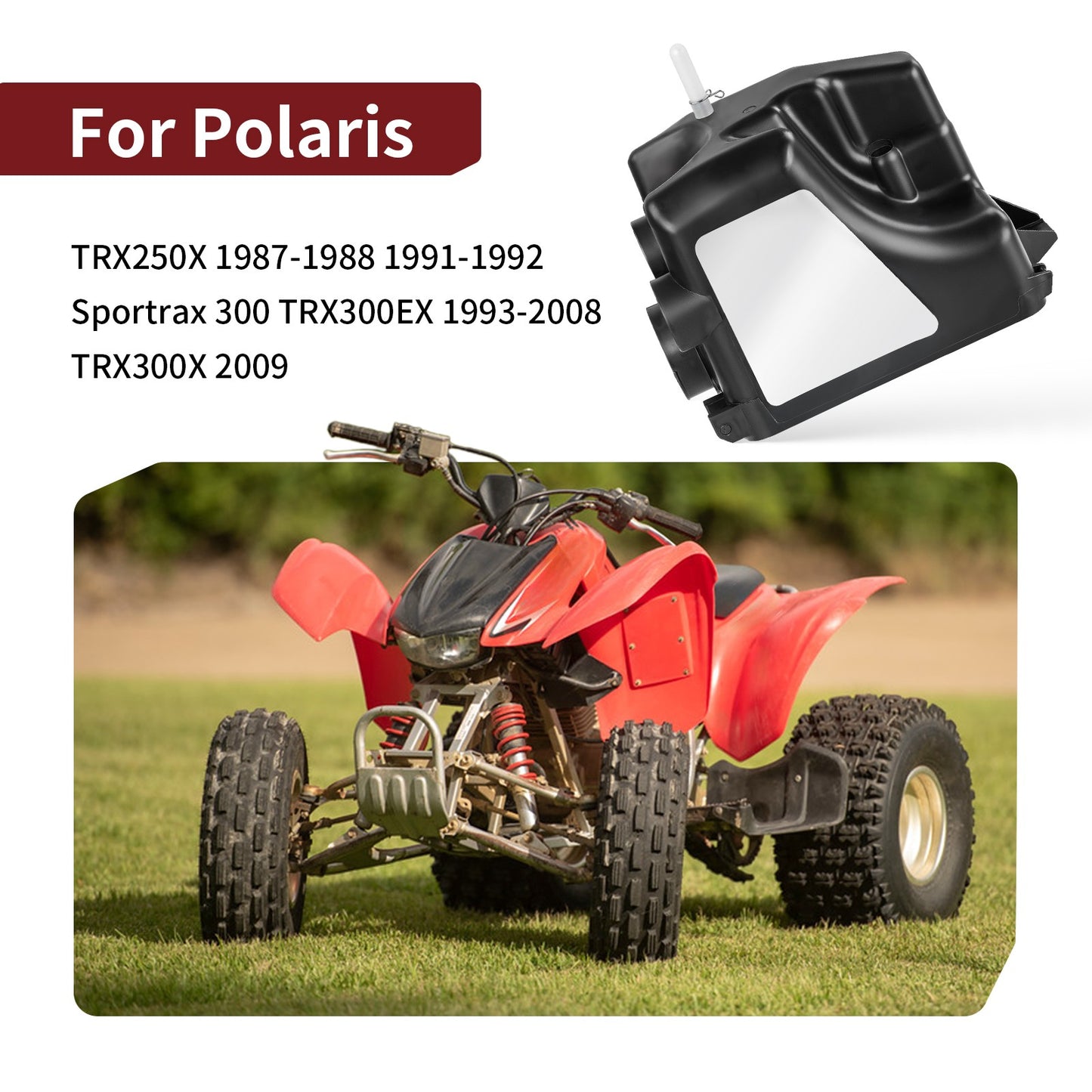 Air Filter Box Assembly for Honda Sportrax TRX300EX TRX300X (1993–2008)
