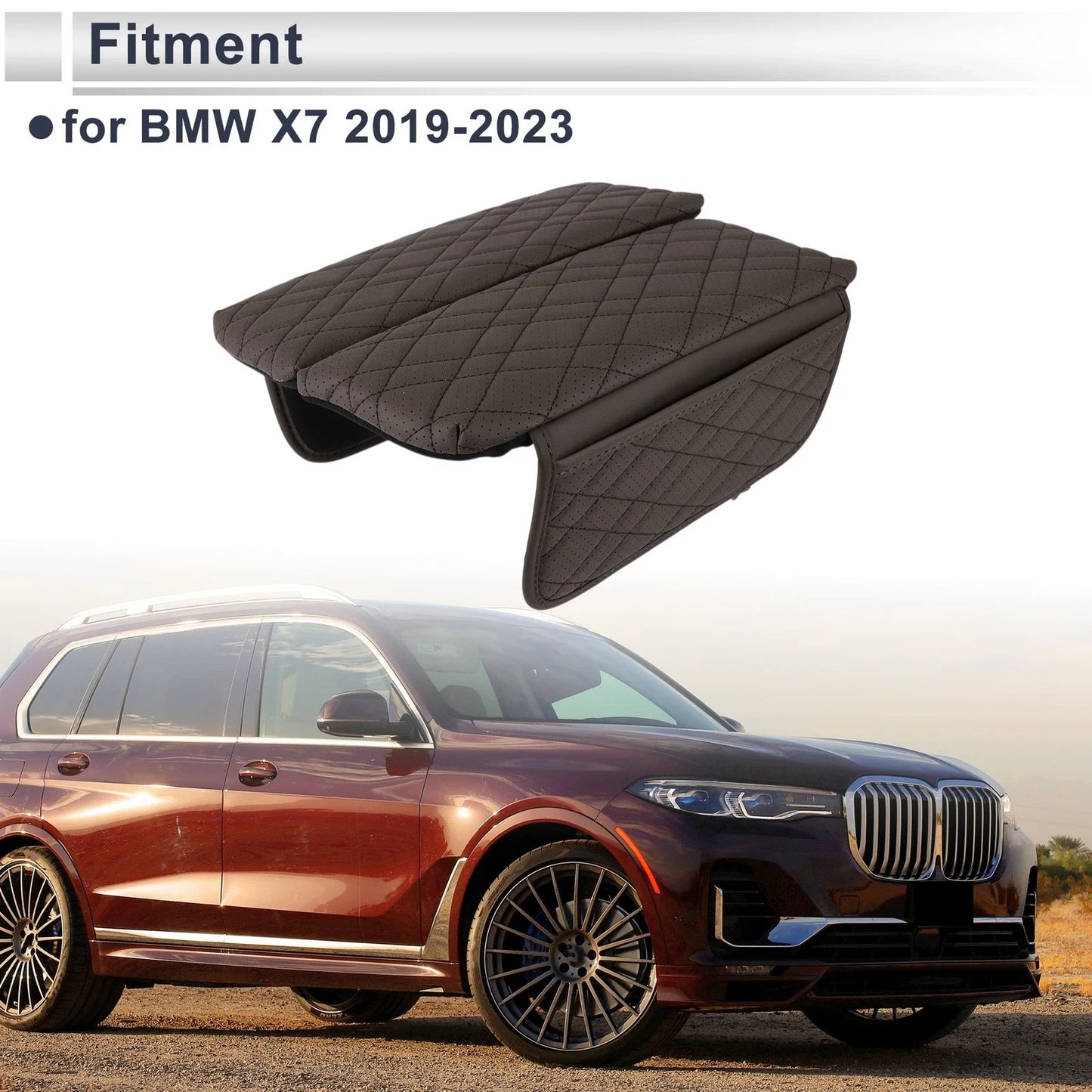 Center Console Cover with Storage Bag for BMW X7 (2019-2023)