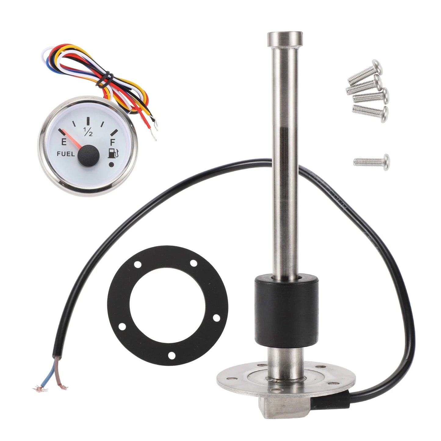 Fuel Sending Unit and Gauge Kit 0-190 Ohm 200mm for Boat Car Truck