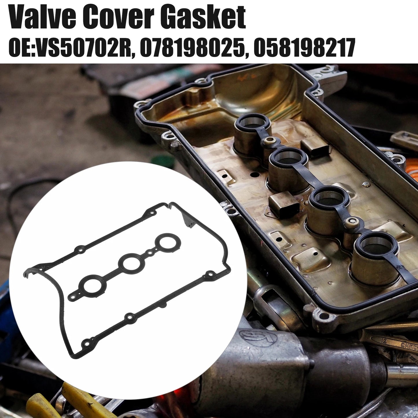Set of 1 VS50702R Engine Valve Cover Gasket for Volkswagen Passat (1998–2005)