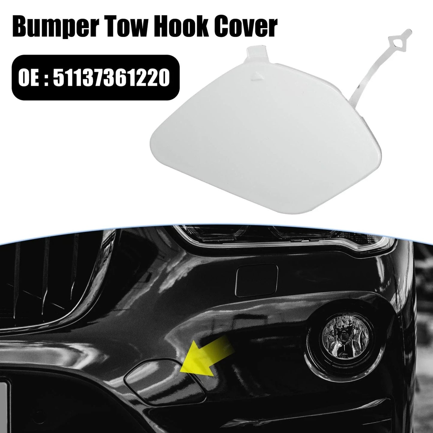 Tow Hook Cover Front for BMW F48 (2016 - 2018) Pearl White