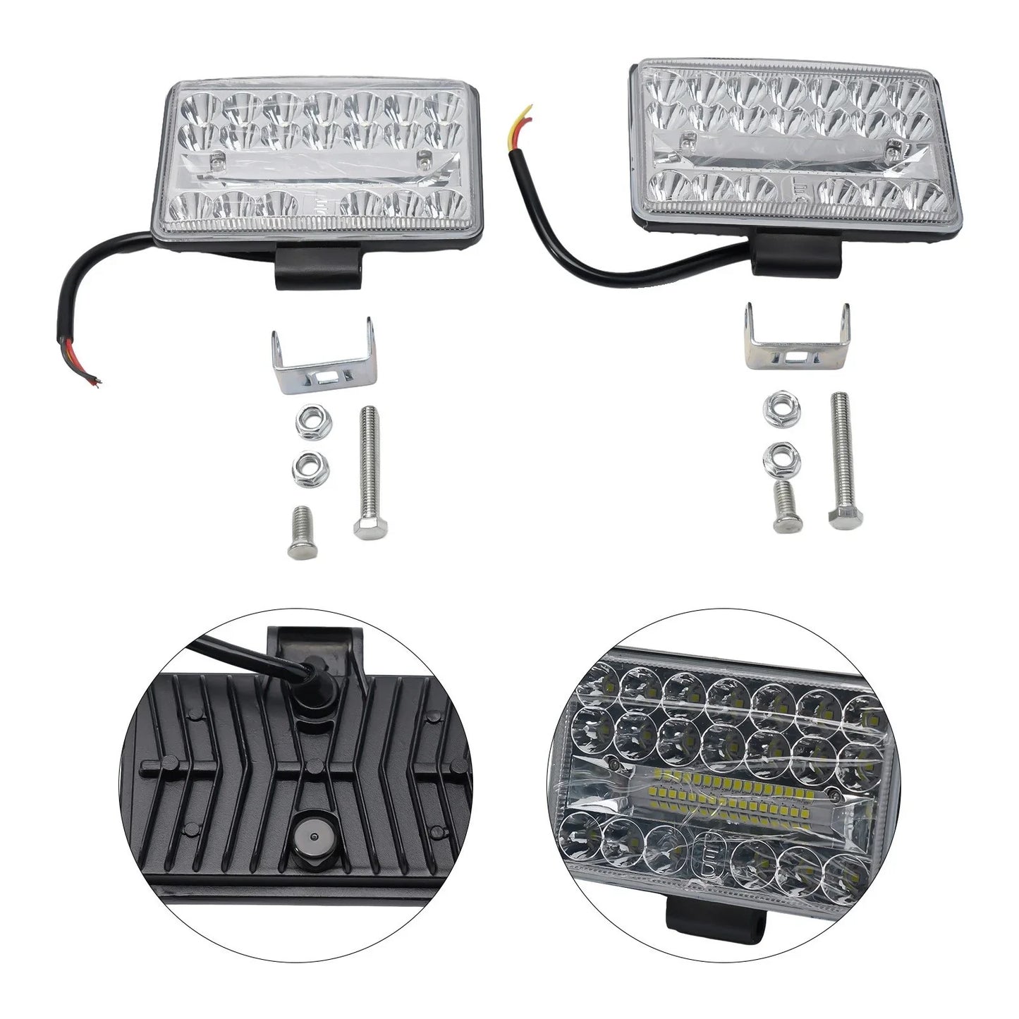 Rectangular Car LED Light 3x5 inch 60W