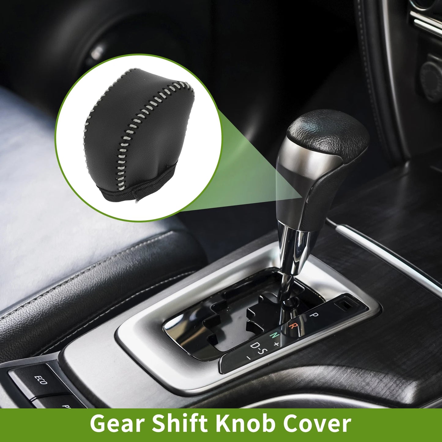 Gear Shift Knob Cover for Lexus NX250 (2022–2023) Black Beige Faux Leather