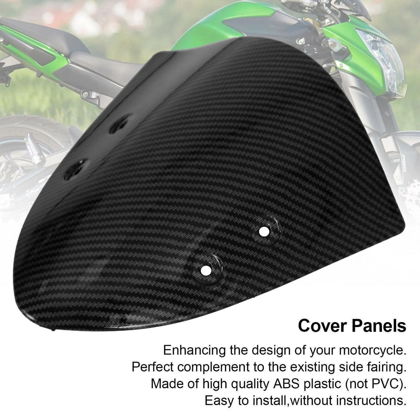 Carbon Front Windshield Fairing for Kawasaki ER-6N (2009–2014) A10