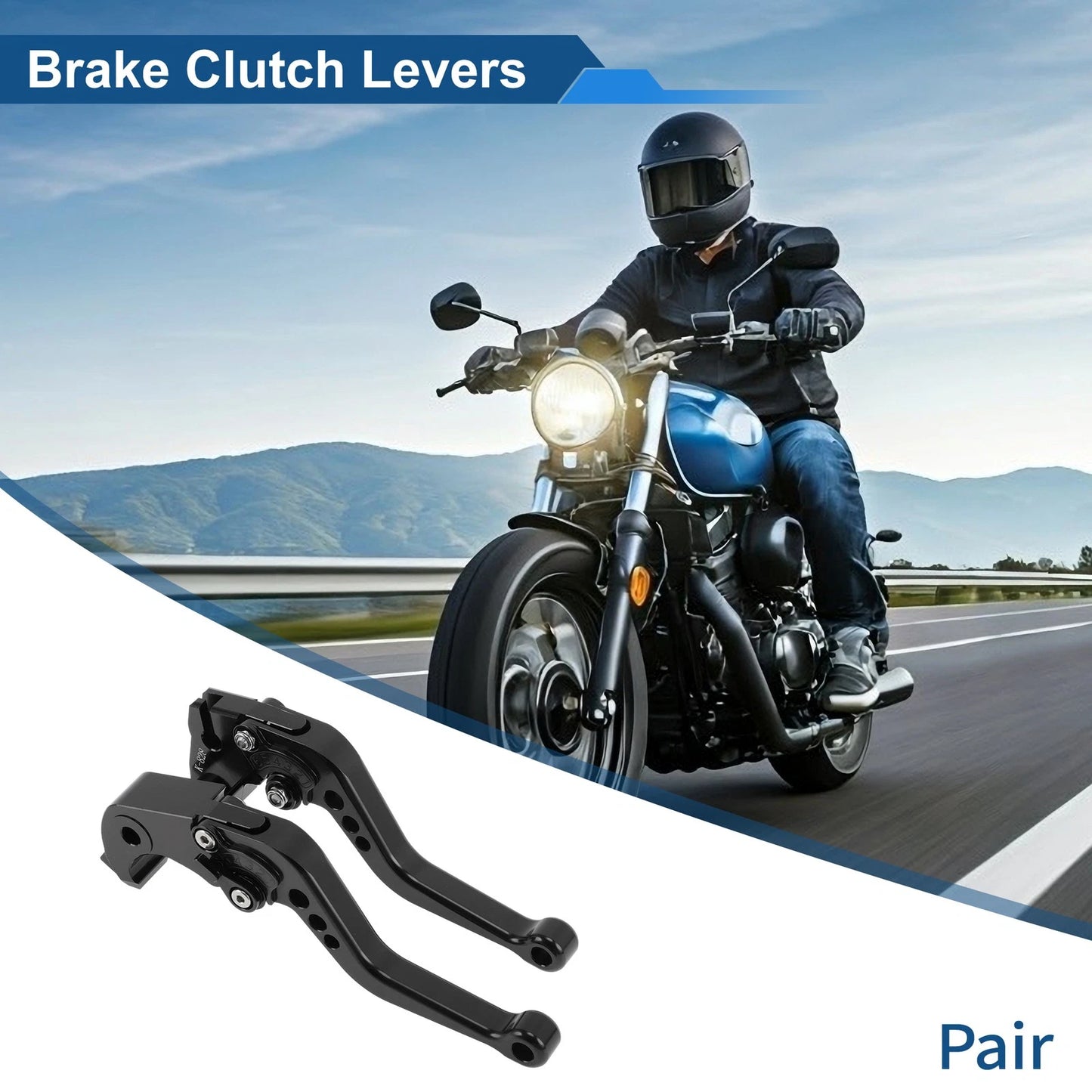 Short Brake Clutch Levers for Kawasaki Z1000SX/Ninja 1000 (2011–2016) Black