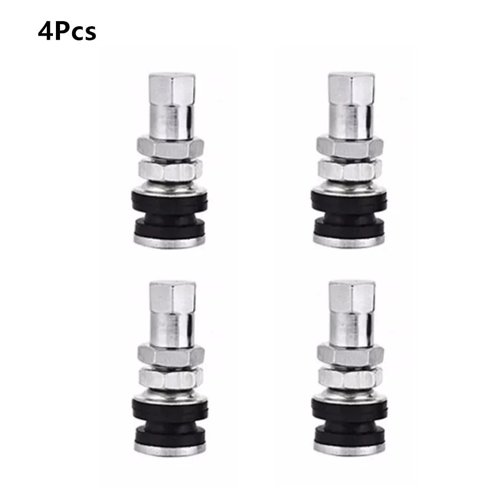 4 Pcs Metal Tubeless Tire Valve for Car TR161 Wheel Rim (No Year Specified)