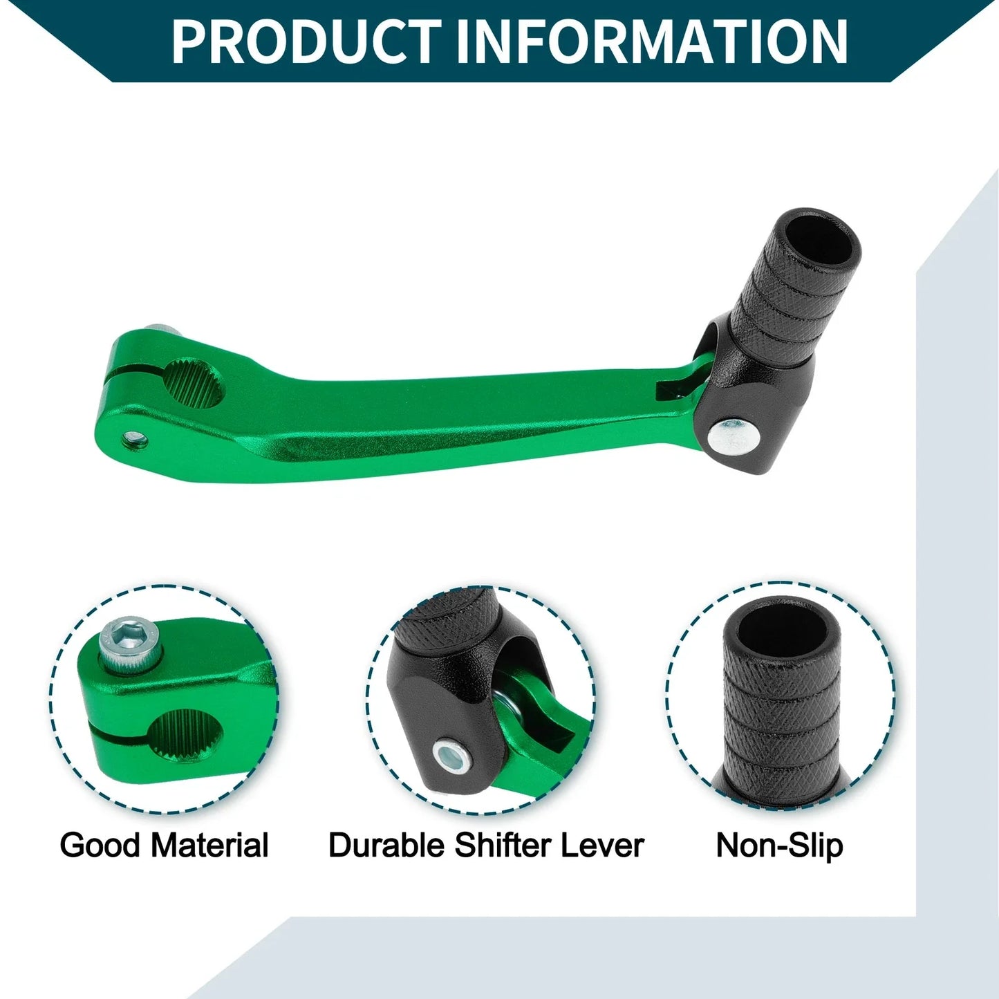 Folding Motorcycle Gear Shifter Lever for Honda CRF150F (2003-2017) Green Black