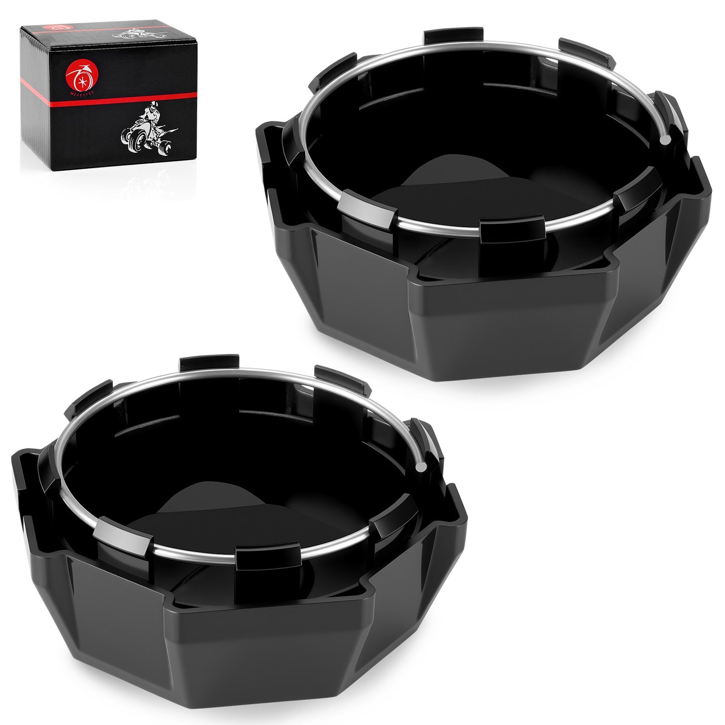 Set of 2 Wheel Caps for Polaris Ranger 570 900 1000 Crew XP (2013–2019)