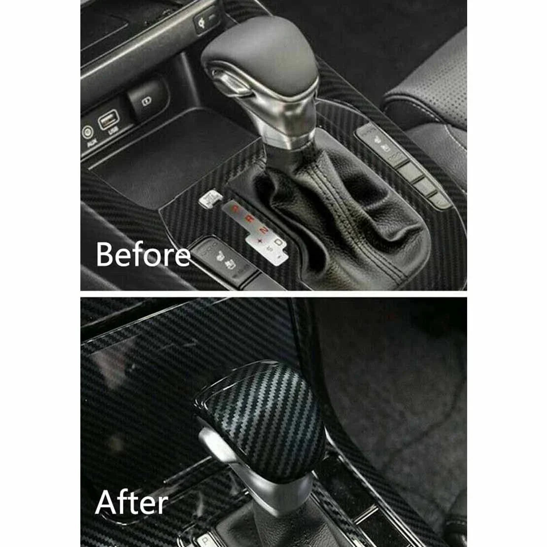 Carbon Fiber Shift Knob Bezel for Kia Forte (2019-2021)