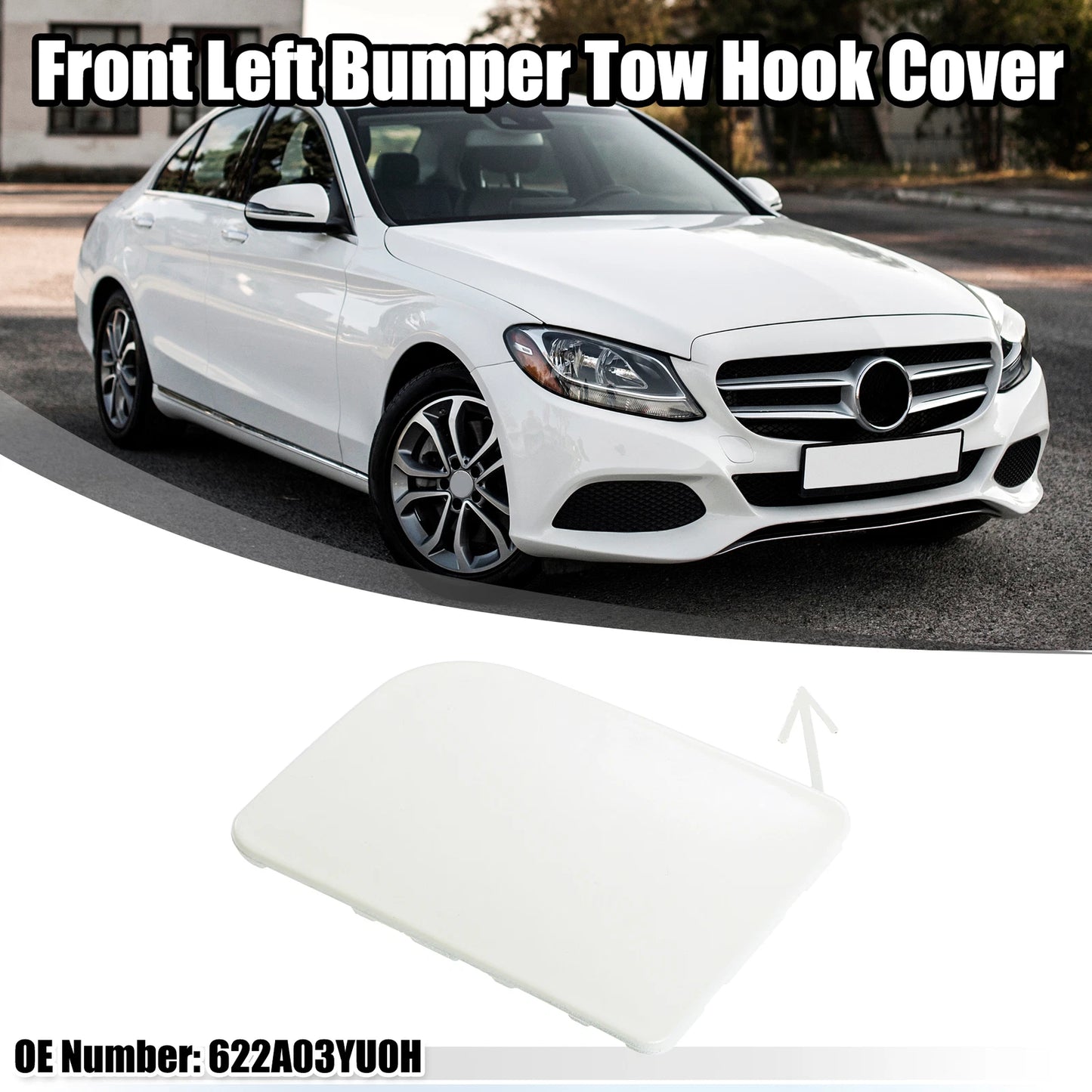 Front Left Bumper Tow Hook Cover for Nissan Sentra (2013–2019)