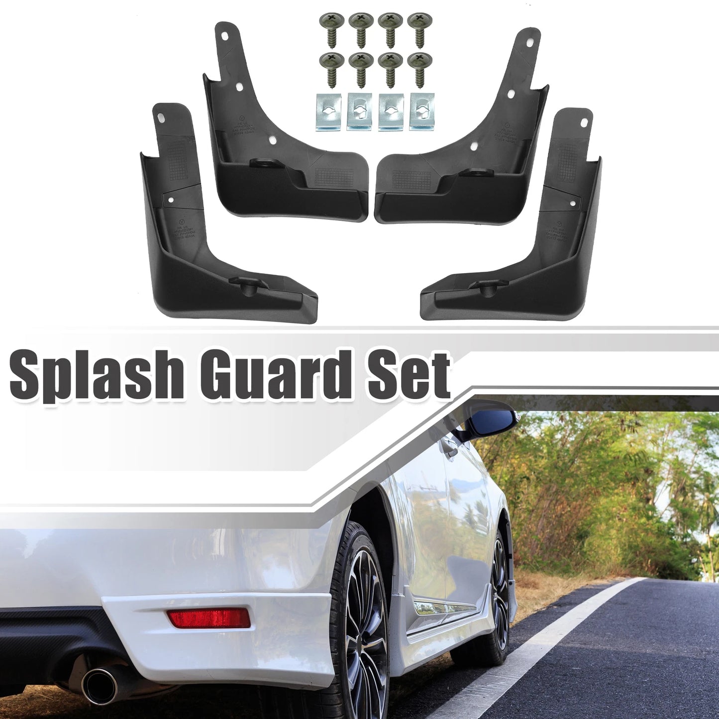 Set of 2 Front and Rear Mud Flaps Splash Guards for Nissan Rogue