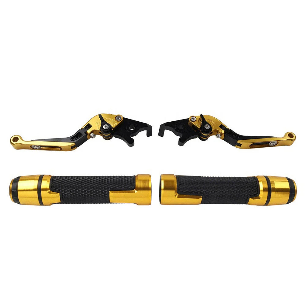 Gold Extendable Brake Clutch Levers & Handlebar Grips for Speed Triple R (2011-2015)