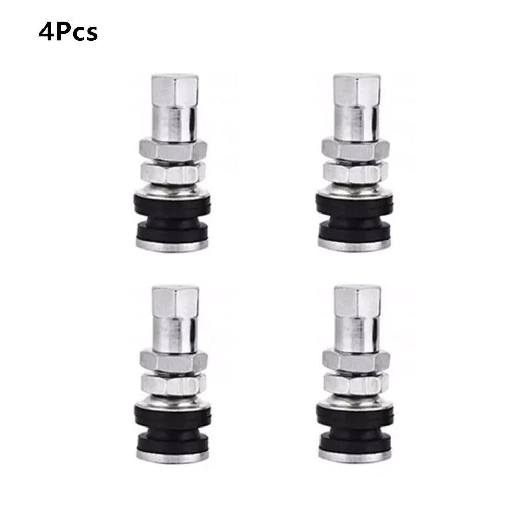4 Pcs TR161 Metal Tubeless Tire Valve for Car Wheel Rim (No Year Specified)