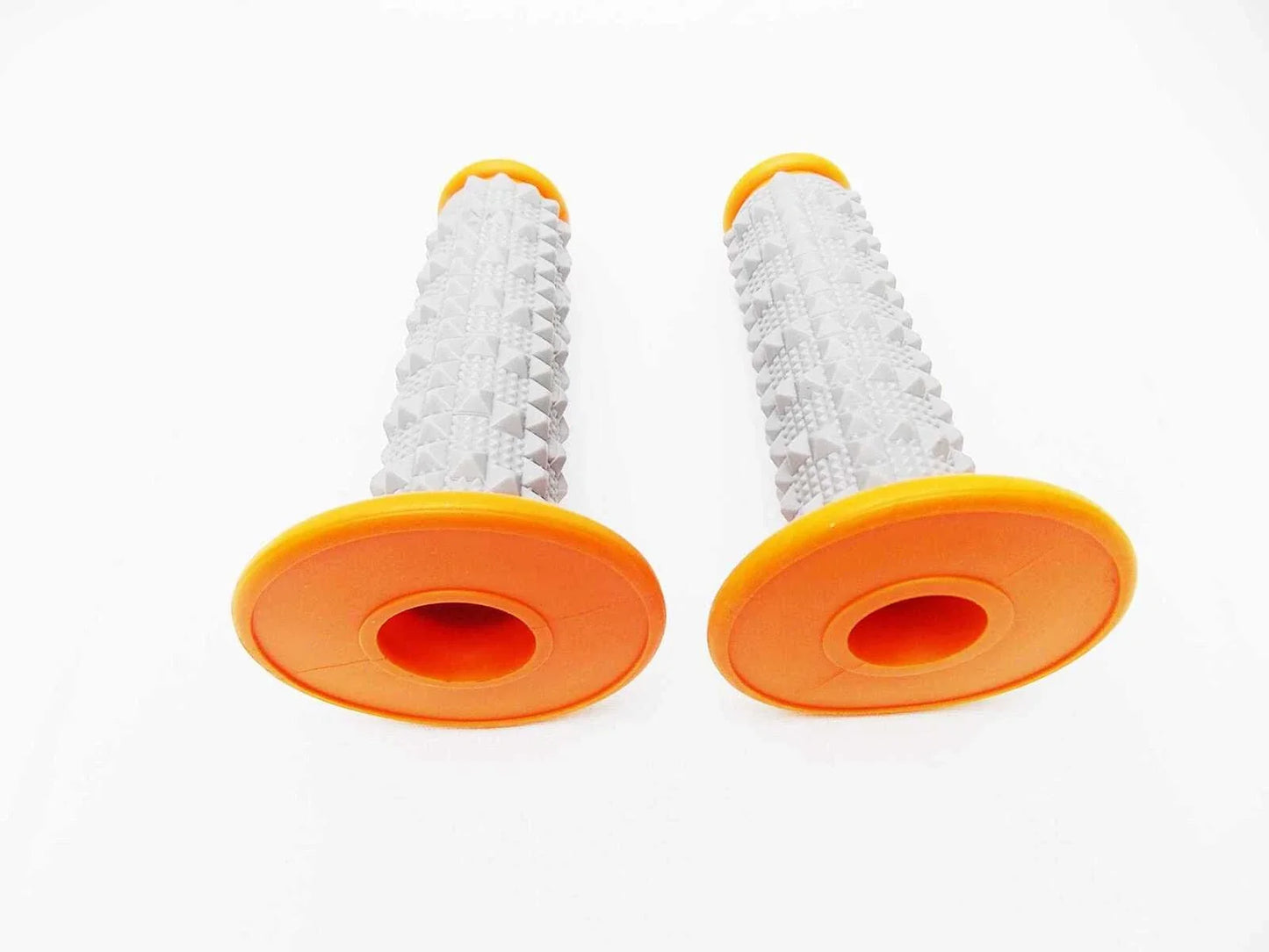 Orange Grey Diamond Top Handlebar Grip Set for Honda CRF230 (2003-2023)