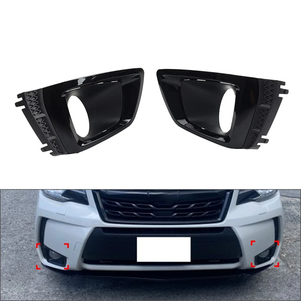 1 Pair Fog Light Bezel for Subaru Forester (2014–2018) - Black