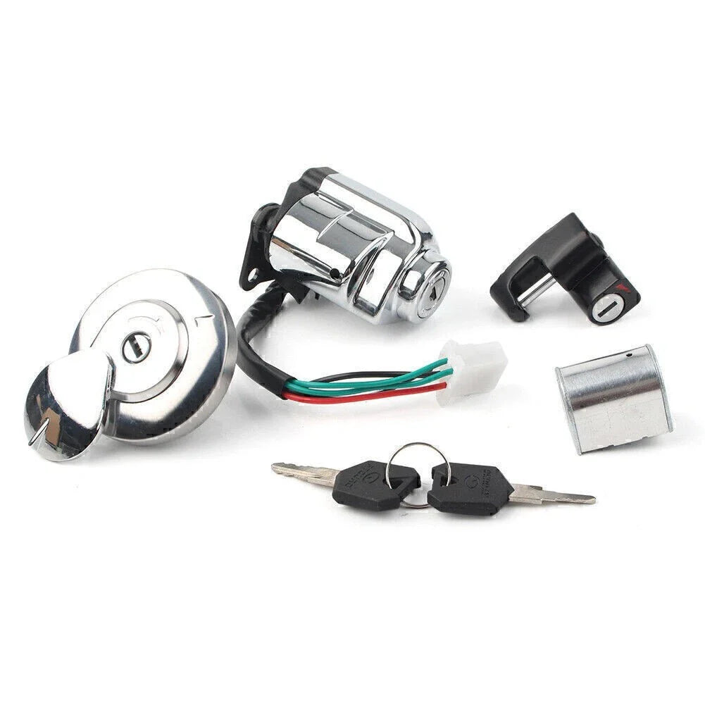 Ignition Switch Fuel Gas Cap Seat Lock Key Set for Honda VT600 Shadow (88-08)