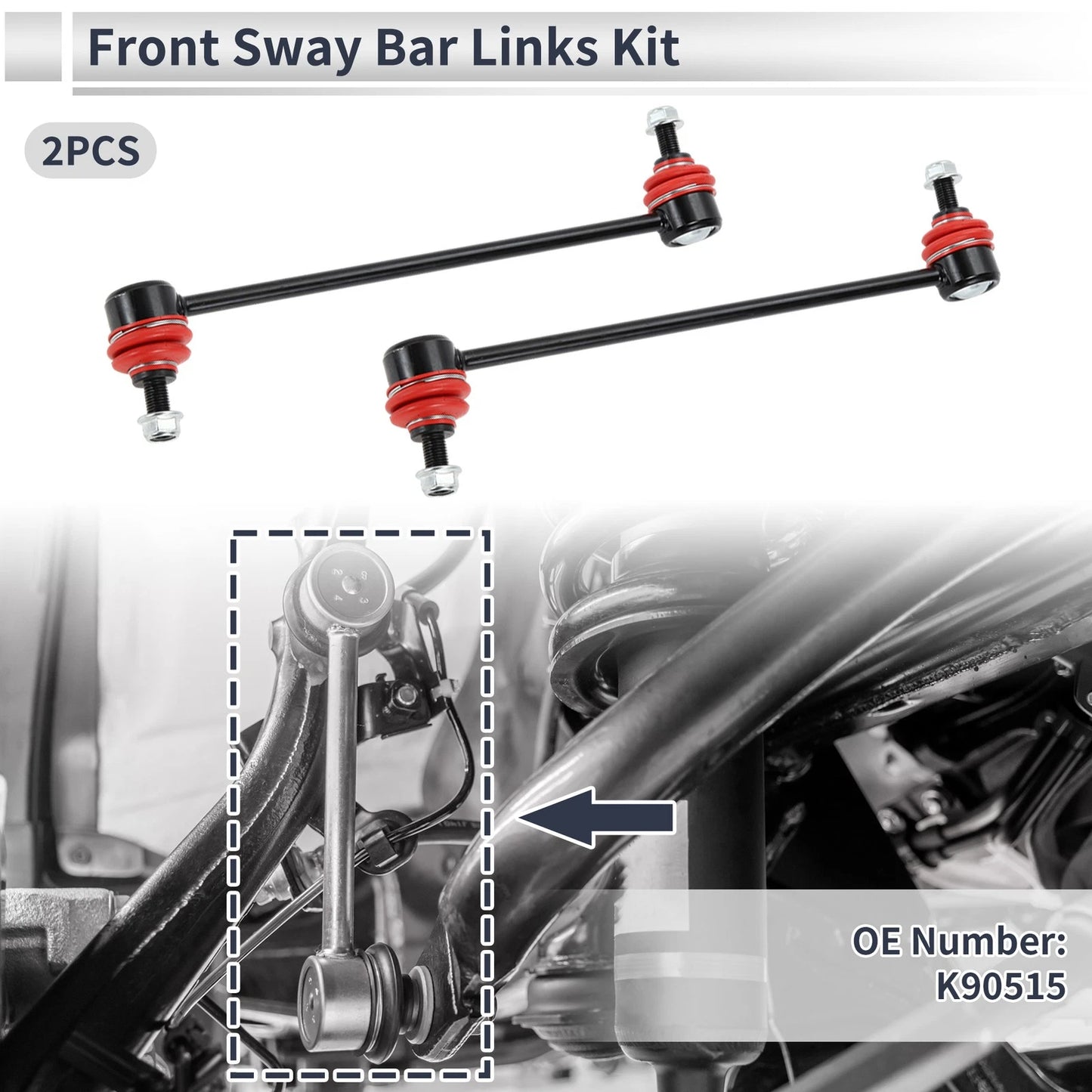 Set of 2 Front Stabilizer Bar Links for BMW 323CI (2000) No.K90515