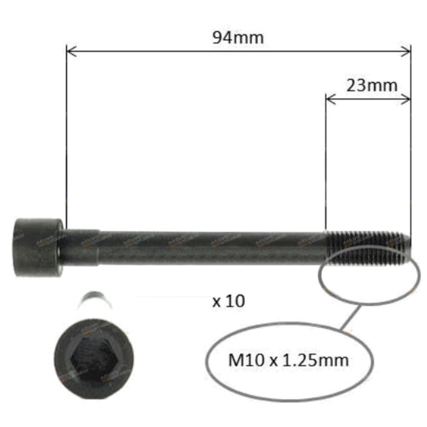 Cylinder Head Bolt Set for Kia Rio (2005–2010)
