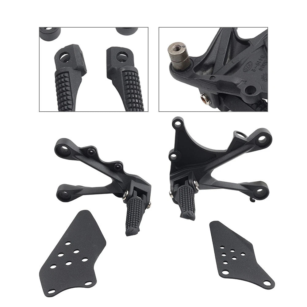 Front Driver Footpeg Footrest Bracket Kit for Kawasaki Ninja ZX6R ZX636 (2009–2024)