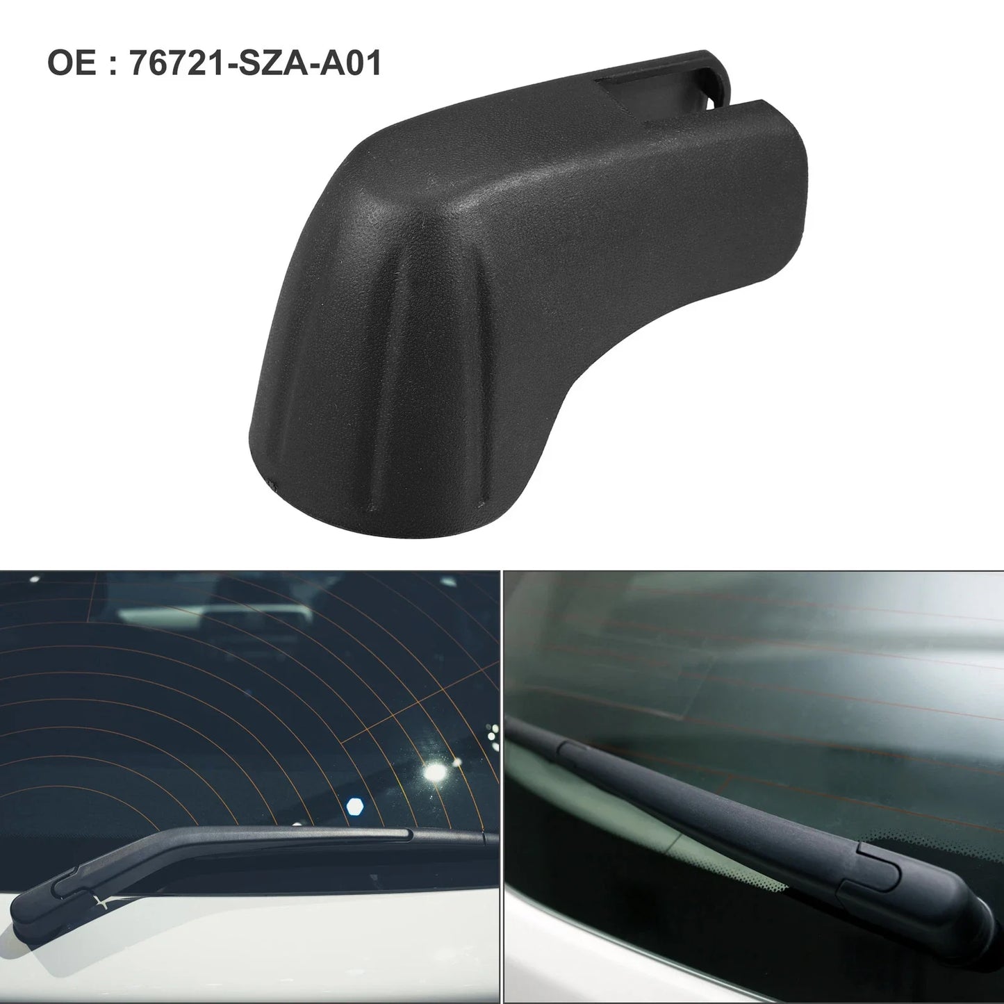 Rear Windshield Wiper Arm Nut Cover for Honda Pilot (2016-2023) - Black
