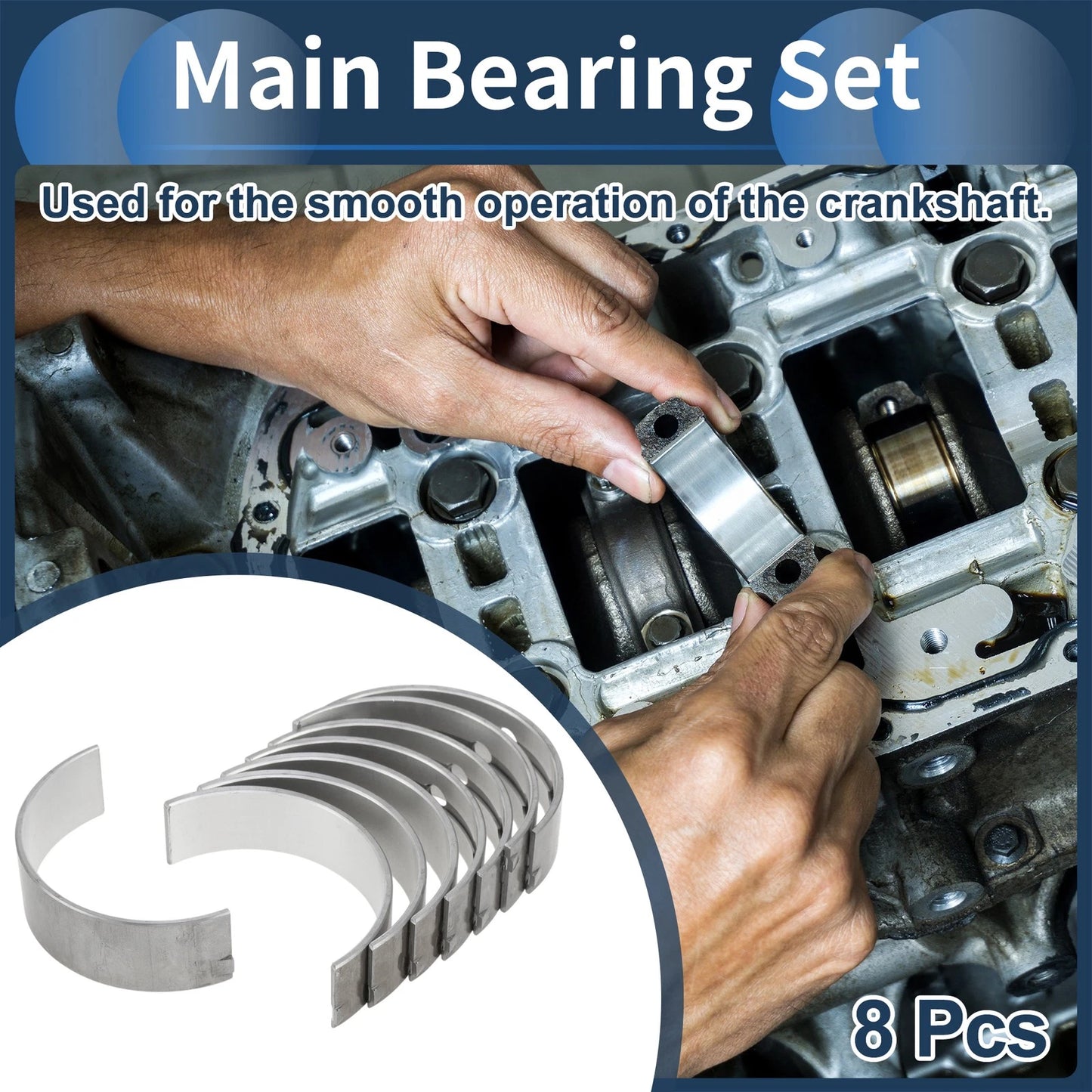 Main Bearing Set No. 1107165010 for Toyota 4Runner (1988–2004)