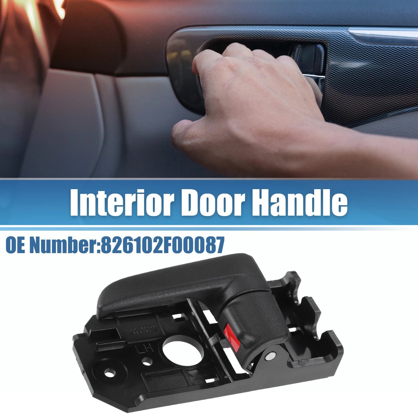Front Left Interior Door Handle for Kia Spectra (2004–2006) No. 826102F00087 Black