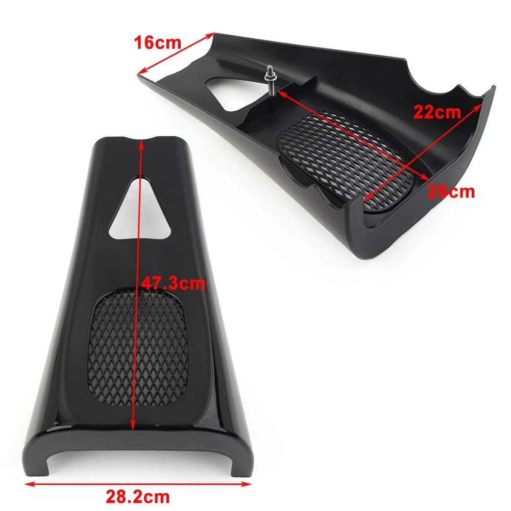Stretched Chin Spoiler Scoop for Harley Touring Road (2017-2023) Matte Black
