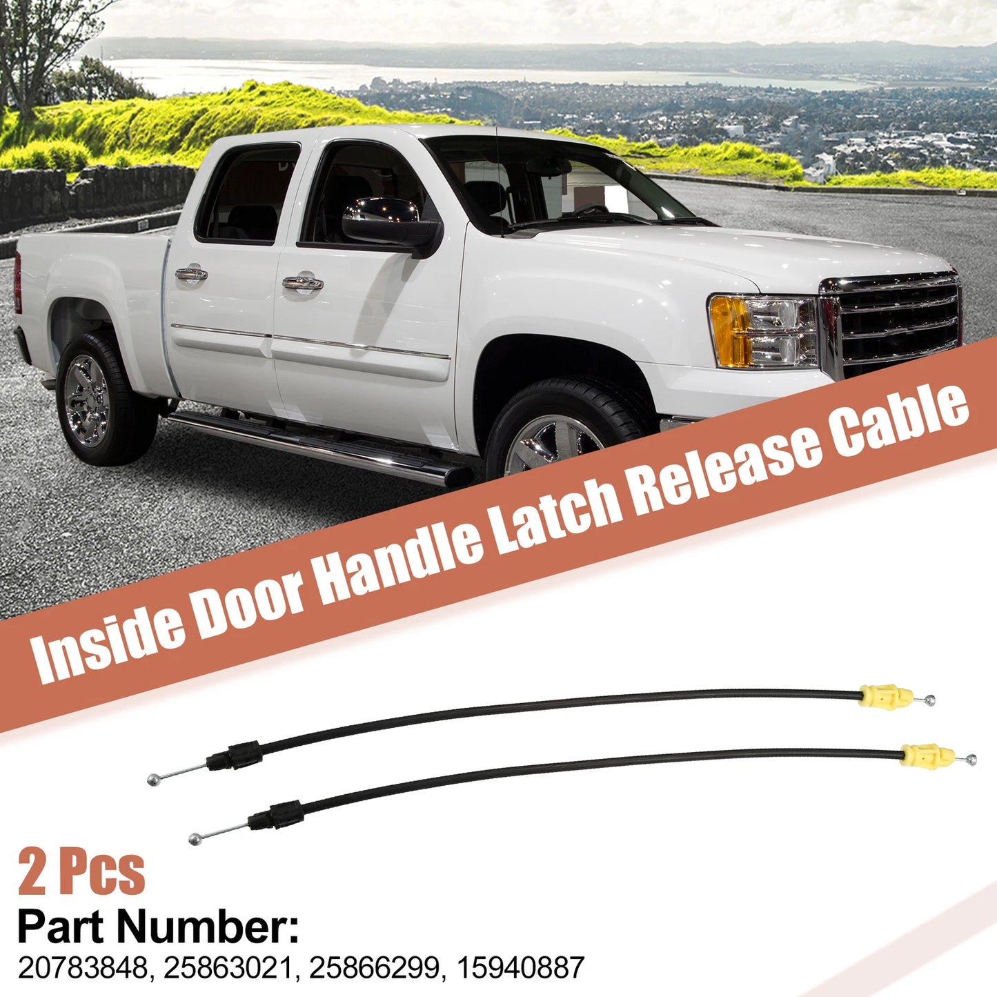 Door Latch Release Cable for Chevrolet Silverado 1500, GMC Sierra (2007–2013) 25880301