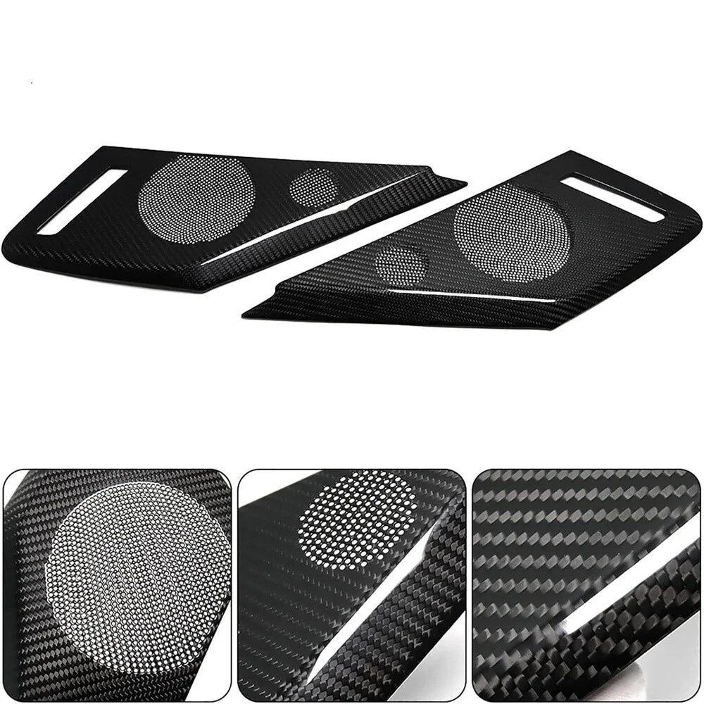 Real Carbon Side Door Speaker Horn Covers for C8 Corvette (2020-2023)